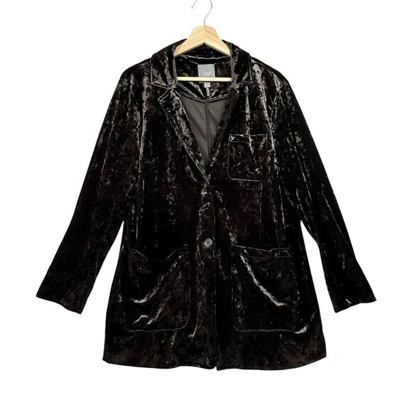 Lysse Sweaters - LYSSE New York Brown Shay Crushed Velvet Blazer Jacket Cardigan Size Large